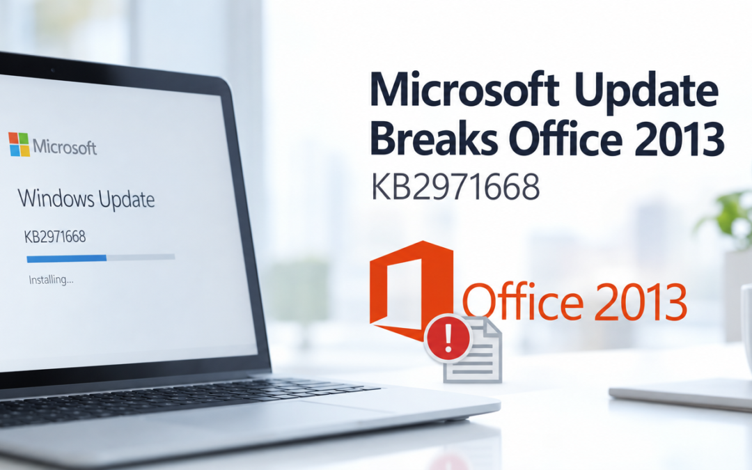 Microsoft Update Breaks Office 2013 – KB2971668