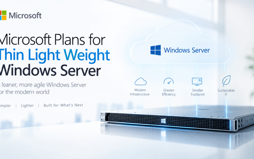 Microsoft Plans for Thin Light Weight Windows Server