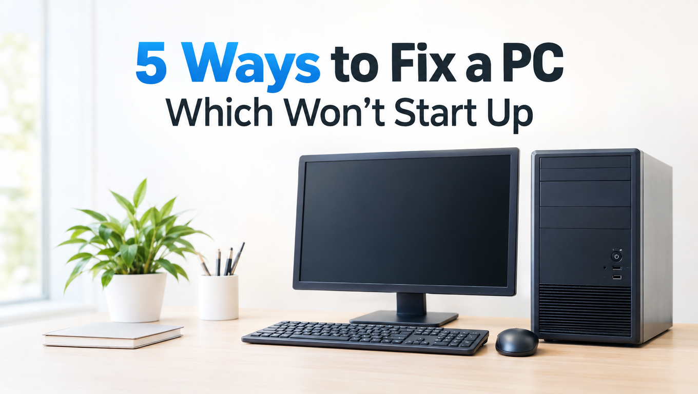 5 Ways to Fix a PC Which Won’t Start Up