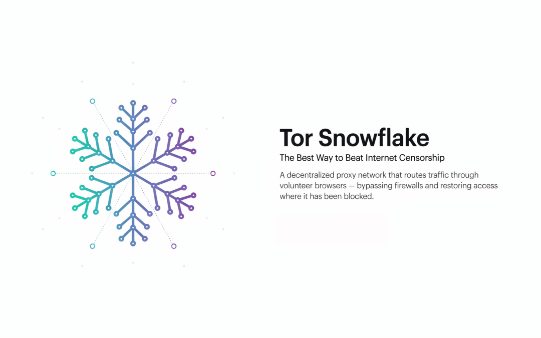 Tor Snowflake: The Best Way to Beat Internet Censorship